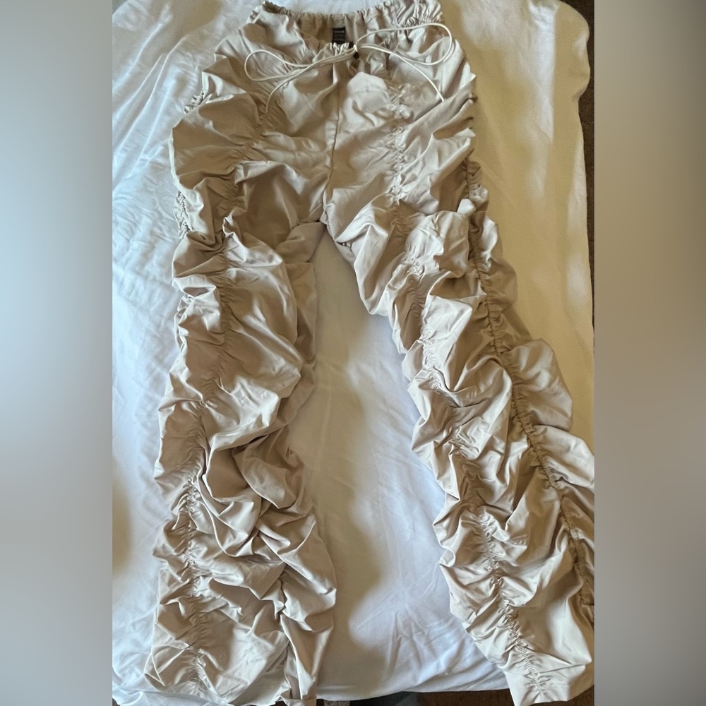 Gorpcore Low Rise Drawstring Waist Ruched Pants